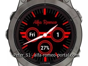 Alfa Romeo Watchface Garmin 260x260