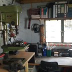 Linke Werkstatt Seite mit Blick auf den Garten
